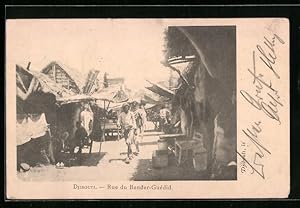 Ansichtskarte Djibouti, Rue du Bender-Guédid