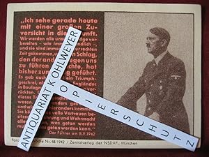 Bild des Verkufers fr NS-Propagandazettel: Parole der Woche Nr. 48, 1942: Ich sehe gerade heute mit einer sehr groen Zuversicht in die Zukunft. zum Verkauf von Wolfgang Kohlweyer