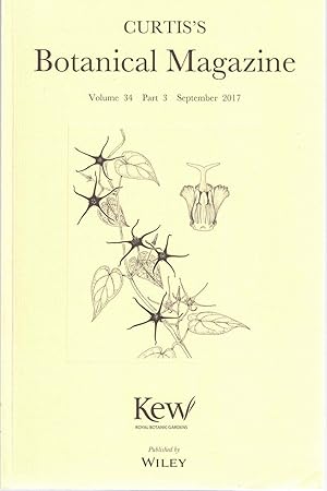 Bild des Verkufers fr Curtis's Botanical Magazine Volume 34 Part 3 September 2017 zum Verkauf von Kenneth Mallory Bookseller ABAA