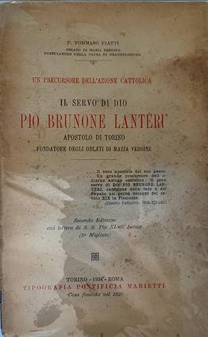 Il Servo di Dio Pio Brunone Lanteri, apostolo di Torino, fondatore degli Oblati di Maria Vergine