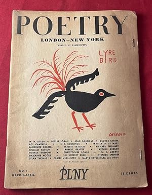 Image du vendeur pour POETRY: London - New York (ISSUE #1) mis en vente par Back in Time Rare Books, ABAA, FABA