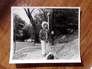 1985 Black Punk Rocker With White Mohawk Photo