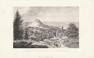 Bild des Verkufers fr Burg Hohenzollern mit Hechingen. Stahlstich von Axmann nach Mayer. zum Verkauf von Antiquariat Dennis R. Plummer