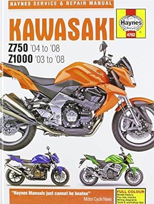 Bild des Verkufers fr Kawasaki Z750 and Z1000 Service and Repair Manual: 2003 to 2008 (Haynes Service and Repair Manuals) zum Verkauf von WeBuyBooks