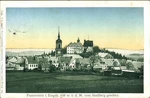 Bild des Verkufers fr Ansichtskarte / Postkarte Frauenstein im Erzgebirge, vom Sandberg gesehen zum Verkauf von akpool GmbH