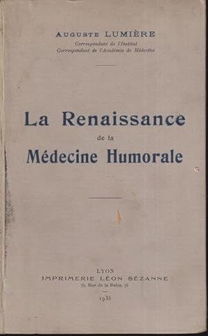 Seller image for La Renaissance de la mdecin humorale for sale by PRISCA