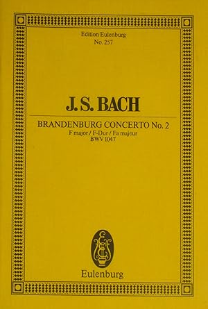 Imagen del vendedor de Johann Sebastian Bach. Brandenburg Concerto Nr. 2 F-Dur (BWV 1047), a la venta por Versandantiquariat Hbald