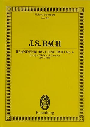 Bild des Verkufers fr Johann Sebastian Bach. Brandenburg Concerto Nr. 4 G-Dur (BWV 1049), zum Verkauf von Versandantiquariat Hbald