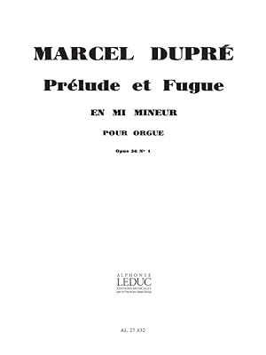 Bild des Verkufers fr Prlude et fugue mi mineur op.36,1 pour orgue zum Verkauf von moluna