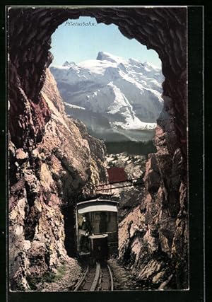 Bild des Verkufers fr Ansichtskarte Pilatusbahn im Tunnel mit Blick auf den Tiflis zum Verkauf von Bartko-Reher