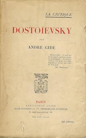 Dostoïevski (articles et causeries)
