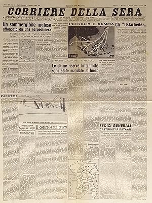 Immagine del venditore per WWII - Corriere della Sera N. 93 - 1942 Il Fronte Anglo-Cinese venduto da Chartaland