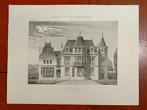 Belle Gravure De Maison à Nancy M Cuny Architecte Moniteur Des Architectes 1878 Pl 13