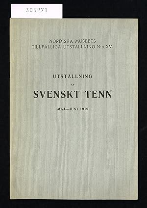 Seller image for Utstllning av svenskt tenn [maj-juni 1919]. Kort vgledning. for sale by Hatt Rare Books ILAB & CINOA