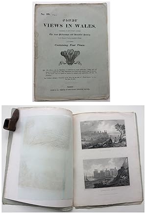 Seller image for VIEWS IN WALES Comprising in about twenty numbers The most Picturesque and Beautiful Scenery in that Romantic Country, unequalled in Europe each number Containing Four Views Number 10 Dinas Bran & Caernarvon Castles for sale by John  L. Capes (Books) Established 1969