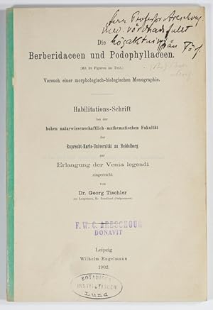 Die Berberridaceen und Podophyllaceen. Versuch einer morphologisch-biologischen Monographie. Diss.