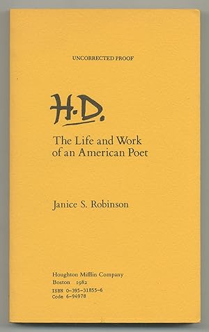 Bild des Verkufers fr H.D.: The Life and Work of an American Poet zum Verkauf von Between the Covers-Rare Books, Inc. ABAA