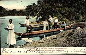 Bild des Verkufers fr Ansichtskarte / Postkarte Cruces Panama, Chagres River, Boote, Personen zum Verkauf von akpool GmbH