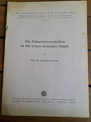 Bild des Verkufers fr Die Naturwissenschaften in der neuen deutschen Schule Heft 6 zum Verkauf von Remagener Bcherkrippe