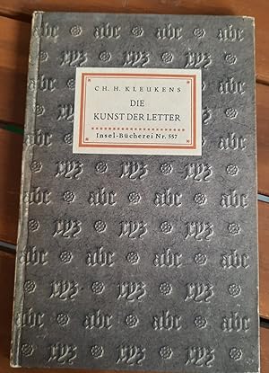 Bild des Verkufers fr Die Kunst der Letter . Insel-Bcherei Nr. 557 zum Verkauf von Remagener Bcherkrippe
