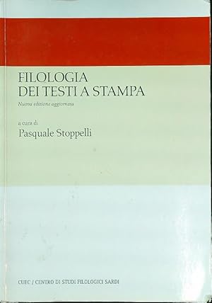 Immagine del venditore per Filologia dei testi a stampa venduto da Librodifaccia