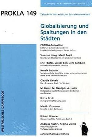 Bild des Verkufers fr Globalisierung und Spaltungen in den Stdten zum Verkauf von Versandbuchhandlung Kisch & Co.