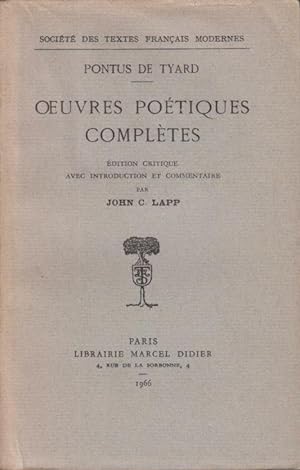 Seller image for Oeuvres poetiques completes for sale by PRISCA