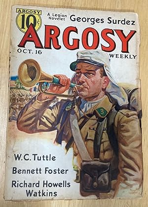 Immagine del venditore per Argosy Weekly October 16, 1937 venduto da biblioboy