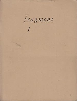 Bild des Verkufers fr fragment, n 1, t 1970 zum Verkauf von PRISCA