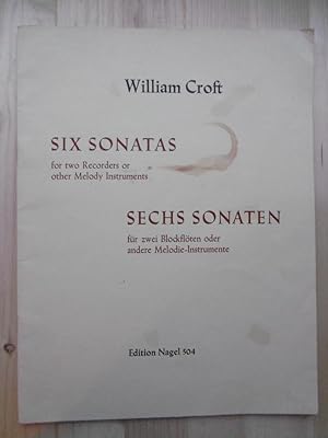 Bild des Verkufers fr Sechs Sonaten fr zwei Blockflten oder andere Meldoie-Instrumente. (Herausgegeben von Paul Rubardt). zum Verkauf von Antiquariat Steinwedel