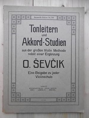 Bild des Verkufers fr Tonleitern und Akkord-Studien aus der groen Violin Methode nebst einer Ergnzung. zum Verkauf von Antiquariat Steinwedel