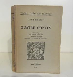 Seller image for Quatre Contes. Edition critique avec notes et lexique par Jacques Proust. for sale by BRIMSTONES