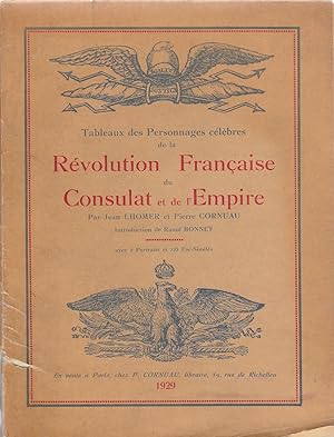 Seller image for Tableaux des personnages celbres de la Rvolution Franaise du Consulat et de l'Empire for sale by PRISCA