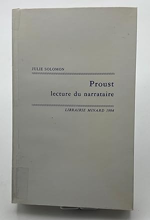 Bild des Verkufers fr Proust Lecture du narrataire zum Verkauf von Lioudalivre