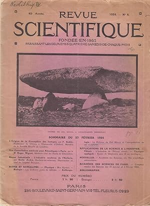 Seller image for Le Dolmen de Dol Merch et l'interprtation de ses sculptures [in Revue Scientifique n4, 1924] for sale by PRISCA