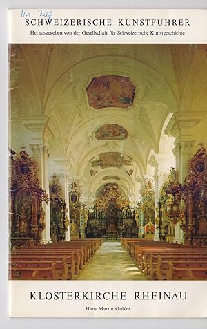 Imagen del vendedor de Klosterkirche Rheinau. (Reihe: Schweizerische Kunstfhrer). a la venta por Homburger & Hepp