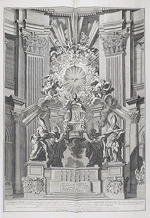 Seller image for La Chaire de St. Pierre." - Roma Rome Rom San Pietro in Vaticano Cathedra Petri Architektur architecture Italy Italia for sale by Antiquariat Steffen Vlkel GmbH