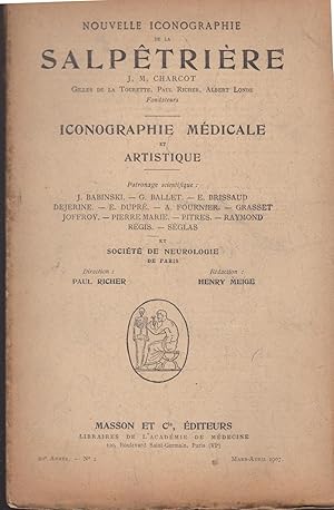 Imagen del vendedor de Nouvelle Iconographie de la Salptrire n 2 1907 a la venta por PRISCA