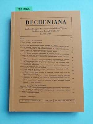 DECHENIANA Band 141 / 1988 : Verhandlungen des Naturhistorischen Vereins der Rheinlande und Westf...