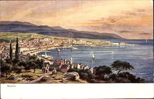 Seller image for K�nstler Ansichtskarte / Postkarte Perlberg, F., Split Spalato Kroatien, Panorama for sale by akpool.de - akpool GmbH