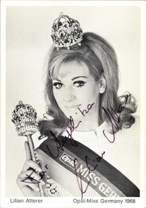 Ansichtskarte / Postkarte Lilian Atterer, Opal-Miss Germany 1968