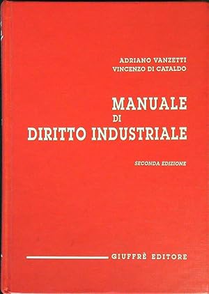 Bild des Verkufers fr Manuale di diritto industriale zum Verkauf von Librodifaccia