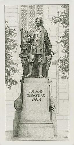 Margot Bitzer, Johann Sebastian Bach, Denkmal, Leipzig. - Margot Bitzer. - "Leipzig. Neues Bachde...