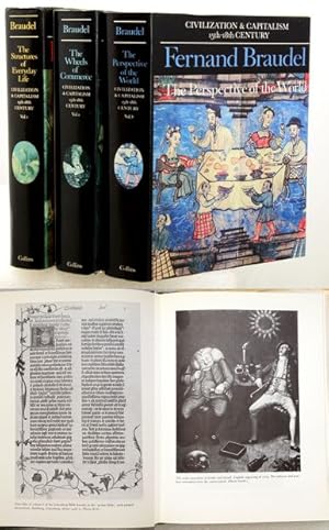 Bild des Verkufers fr CIVILIZATION AND CAPITALISM, 15th - 18th Century. The Structures of Everyday Life. The Wheels of Commerce. The Perspective of the World. Translation from the French Revised by Sin Reynolds. zum Verkauf von Francis Edwards ABA ILAB