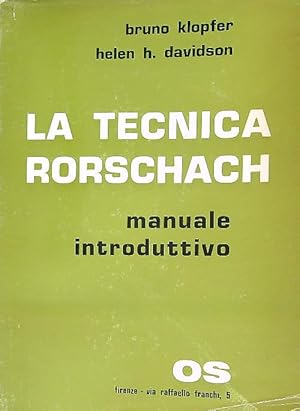 Image du vendeur pour La tecnica Rorschach Manuale introduttivo mis en vente par Miliardi di Parole