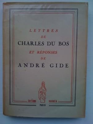 Seller image for Lettres de charles du bos et rponse de andre gide for sale by Ammareal