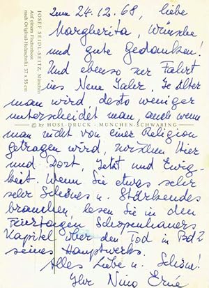 Eigenhänd. Postkarte.