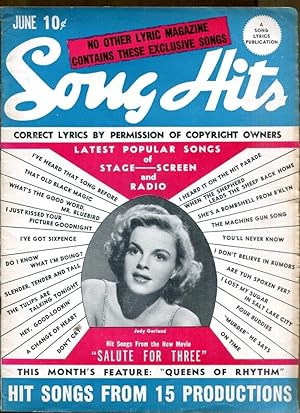 Imagen del vendedor de Song Hits: June, 1943 a la venta por Dearly Departed Books