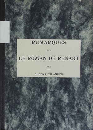 Imagen del vendedor de Lexique du Roman de Renart. a la venta por Antiquariat Bookfarm
