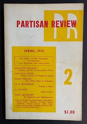 Image du vendeur pour Partisan Review, Volume 26, Number 2 (XXVI: Spring 1959) - includes Present Estate of Pompeii by Malcolm Lowry mis en vente par Philip Smith, Bookseller